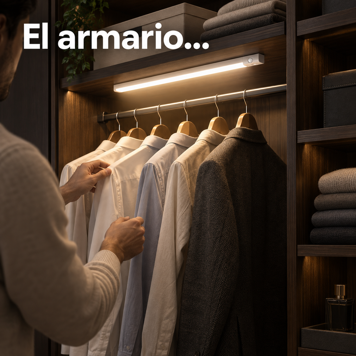 Barra LED ASTUCIA en el armario