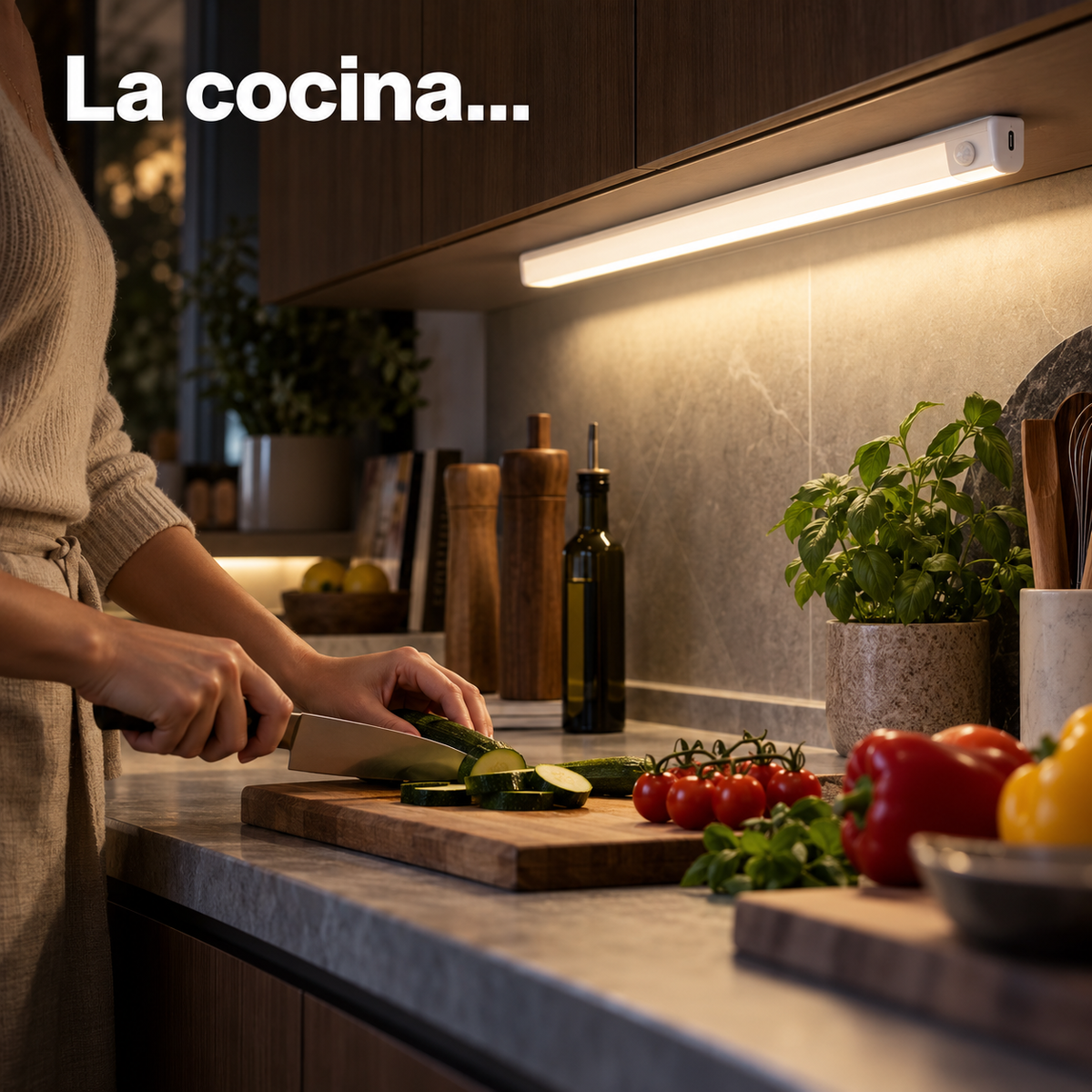 Barra LED ASTUCIA en la cocina